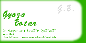 gyozo botar business card